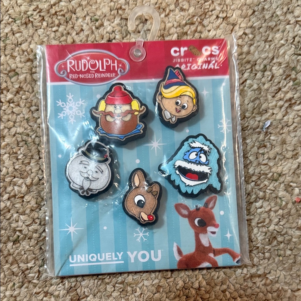 CROCS Rudolph Character Jibbitz Set Christmas charms